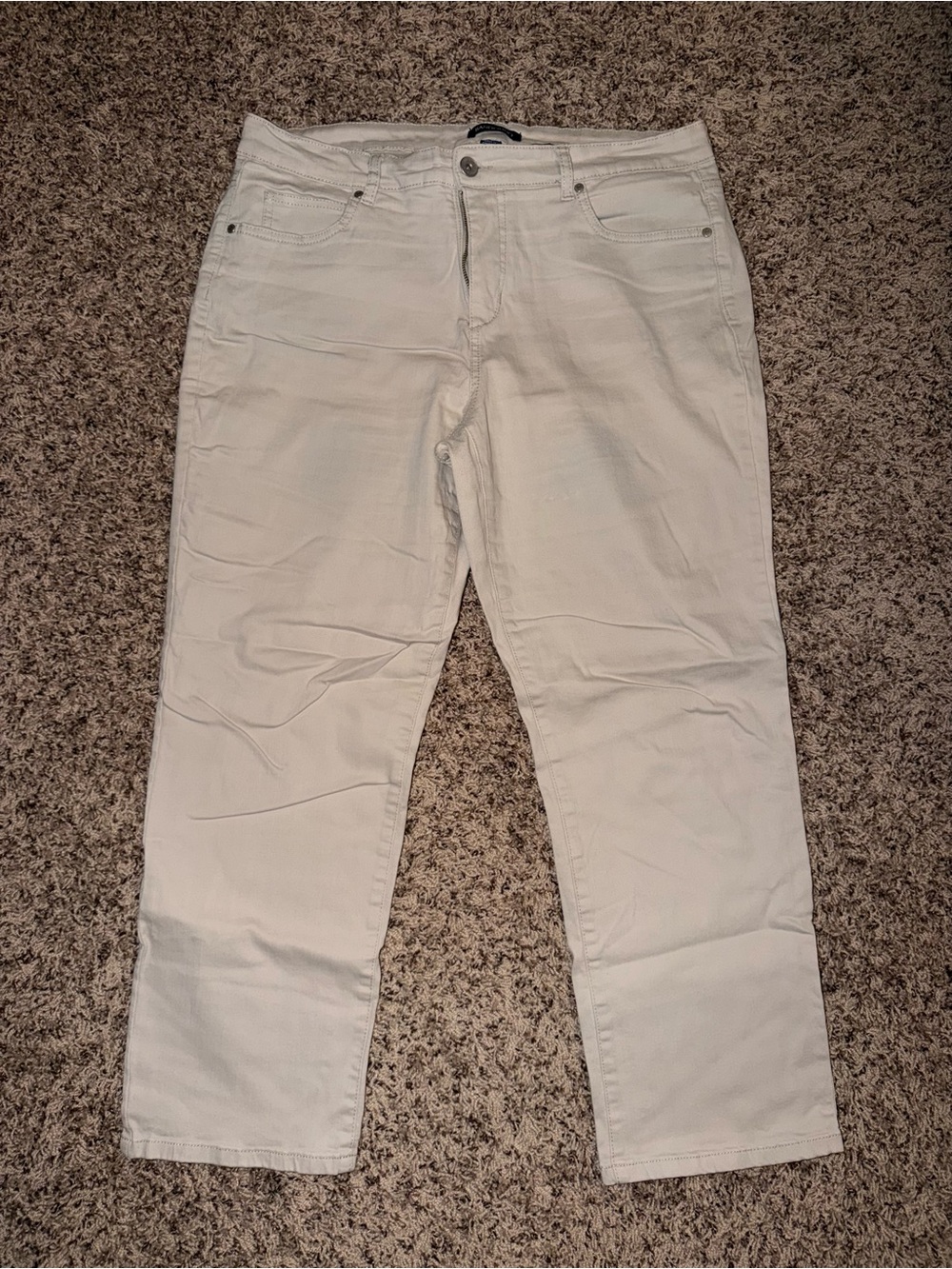 Bandolino Cream Straight Leg Jeans